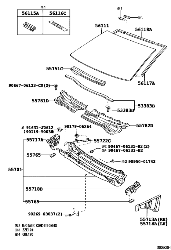 Cowl Panel & Windshield Glass