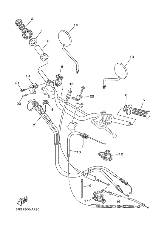 Steering handle & cable