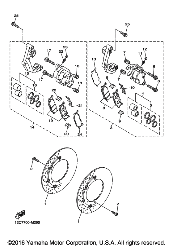 Front brake caliper