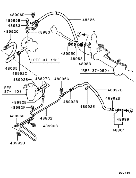 Power steering oil line