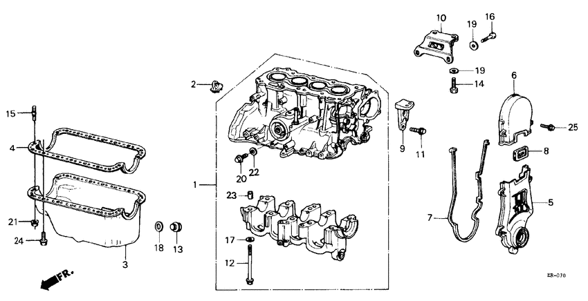 Cylinder block/oil pan