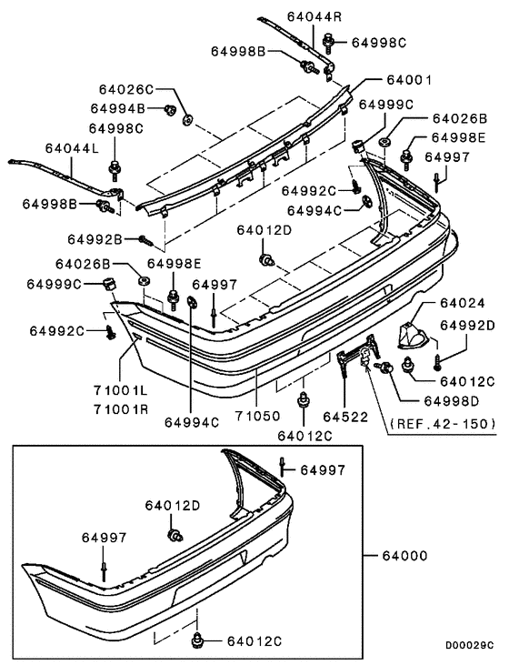 Rear bumper & support