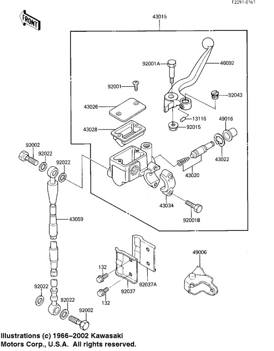 Front master cylinder