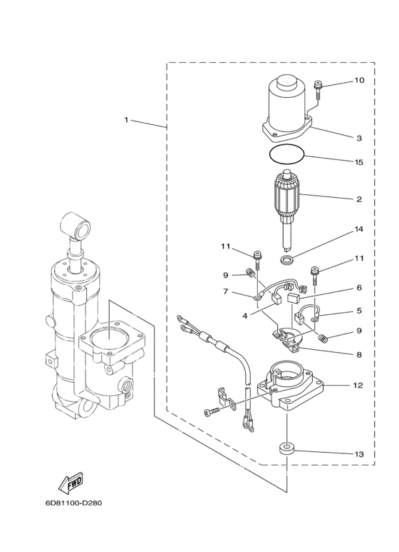 Power trim & tilt assy