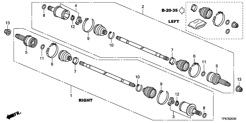 Rear driveshaft