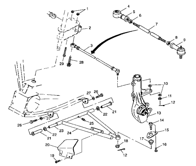 A-arm/strut mounting