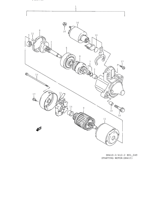 Starting motor