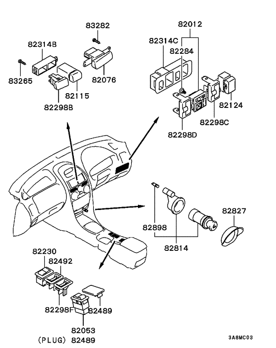 Switch & cigar lighter
