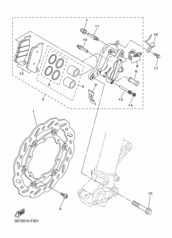 Front brake caliper
