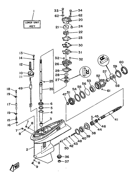 Lower casing drive 1