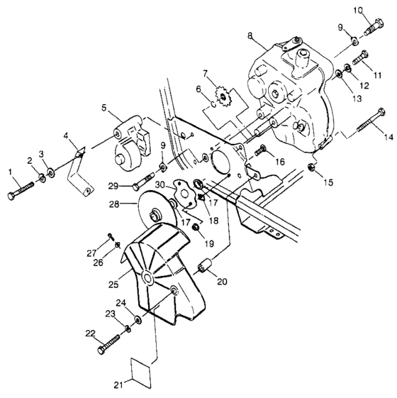 Gearcase/brake mounting
