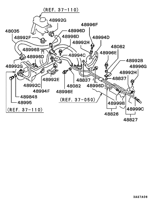 Power steering oil line