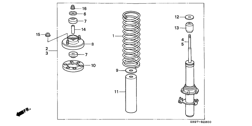 Front shock absorber