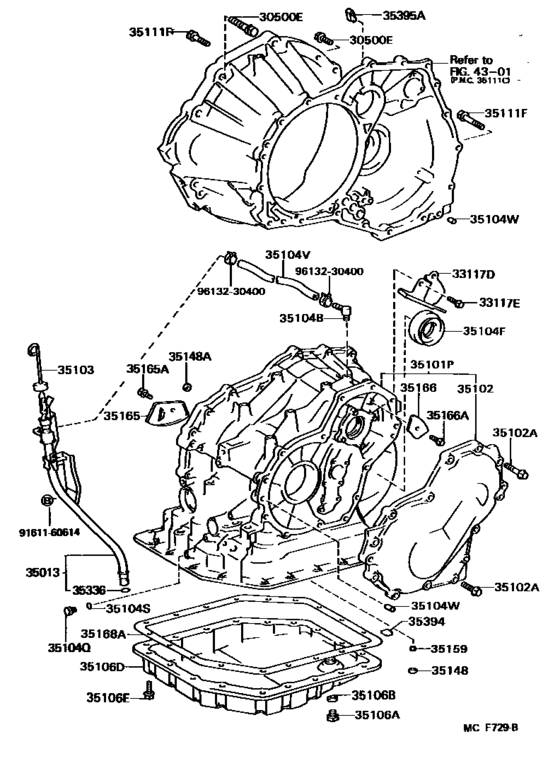 Transmission Case & Oil Pan (Atm)