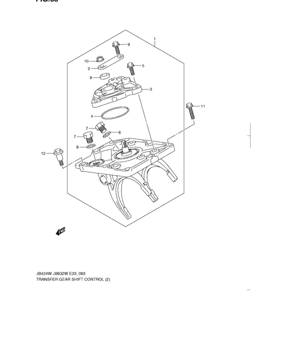 Transfer gear shift control