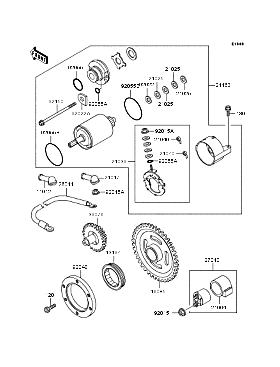 Starter motor/starter clutch