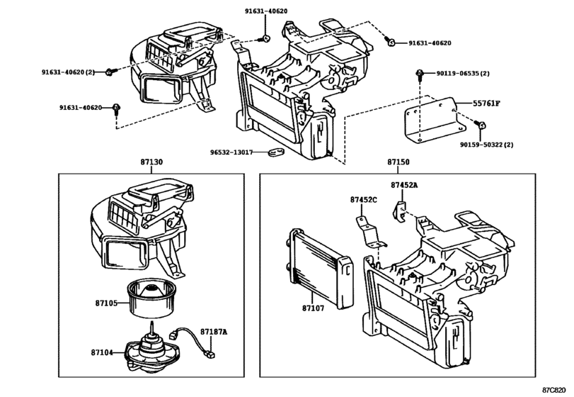 Heating & Air Conditioning - Heater Unit & Blower