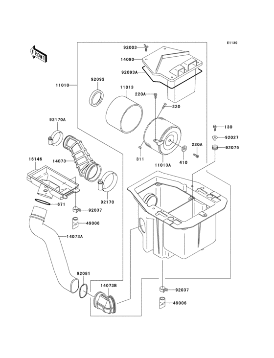 Air cleaner(klf400-b4/b5/b6)