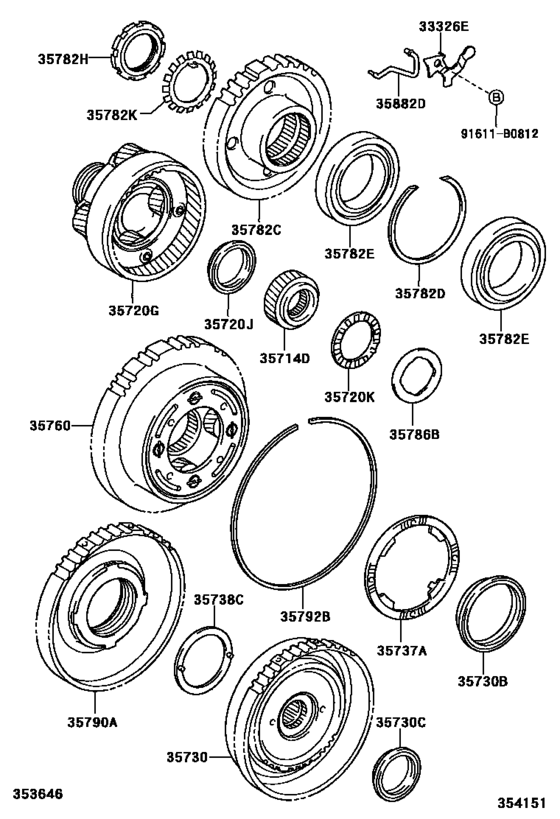 Planetary Gear, Reverse Piston & Counter Gear(Atm)
