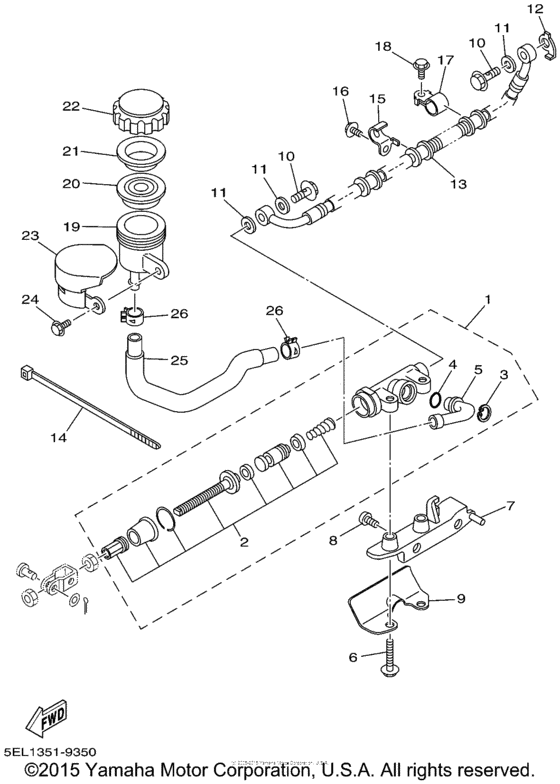 Rear master cylinder