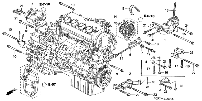 Engine mounting bracket