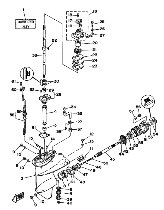 Lower casing drive 1