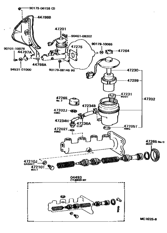 Brake Master Cylinder for 1988 - 1993 Toyota CRESSIDA/ CRESSIDA WAGON ...