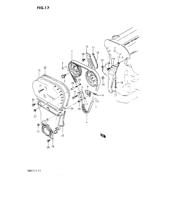 Timing belt and cover
