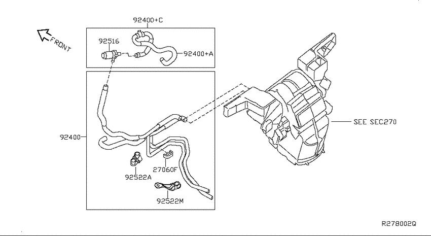 Heater piping