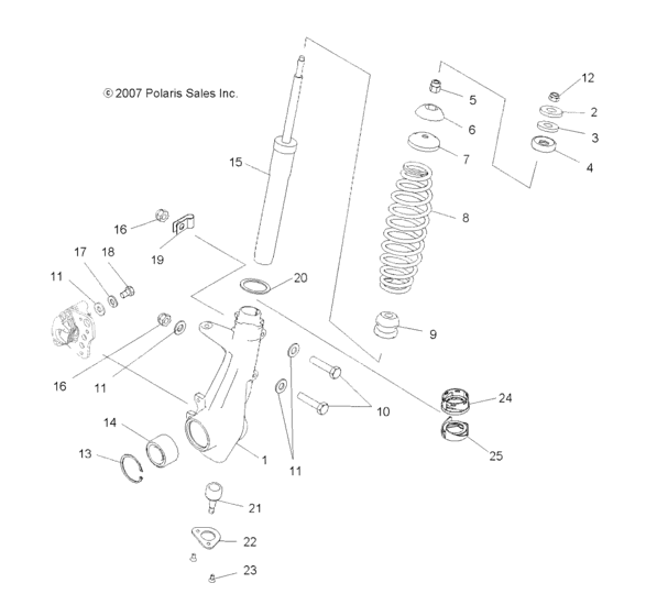 Suspension, front strut