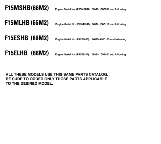 Models in this catalog