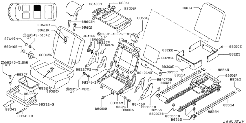 Rear seat