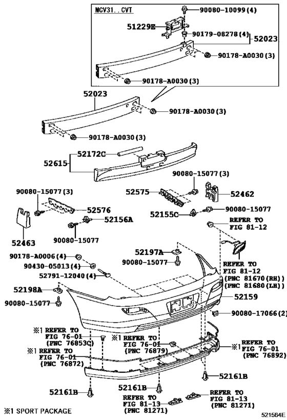 Rear Bumper & Bumper Stay