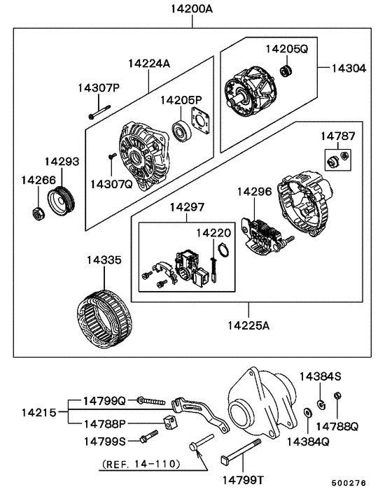 Alternator & vacuum pump