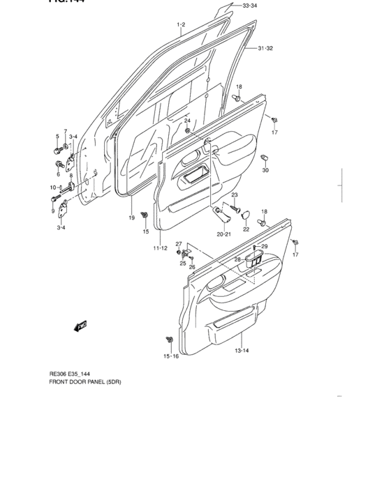 Front door panel