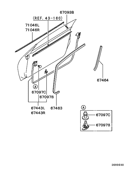 Front door panel & glass