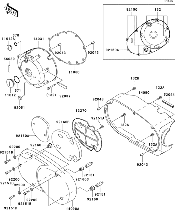 Left engine cover(s)