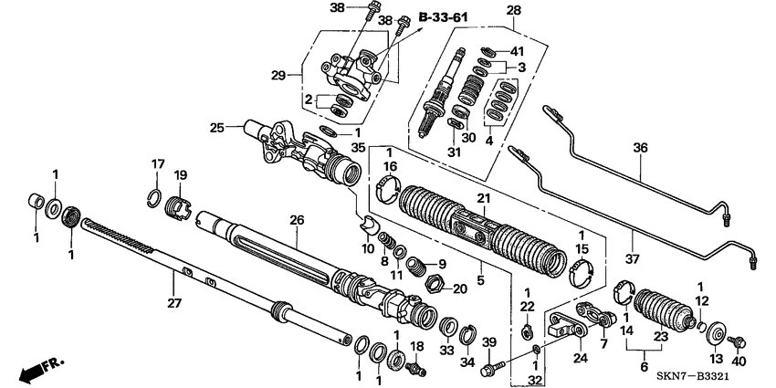 P.s. gear box components