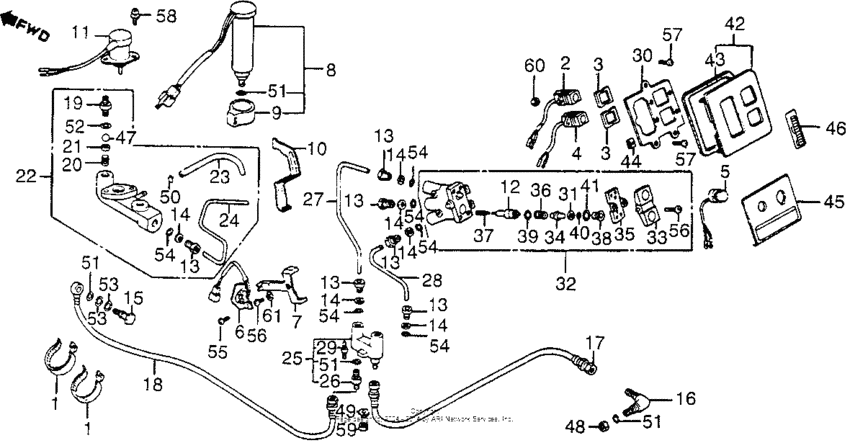 Gl1200a air valve + hose 84-85