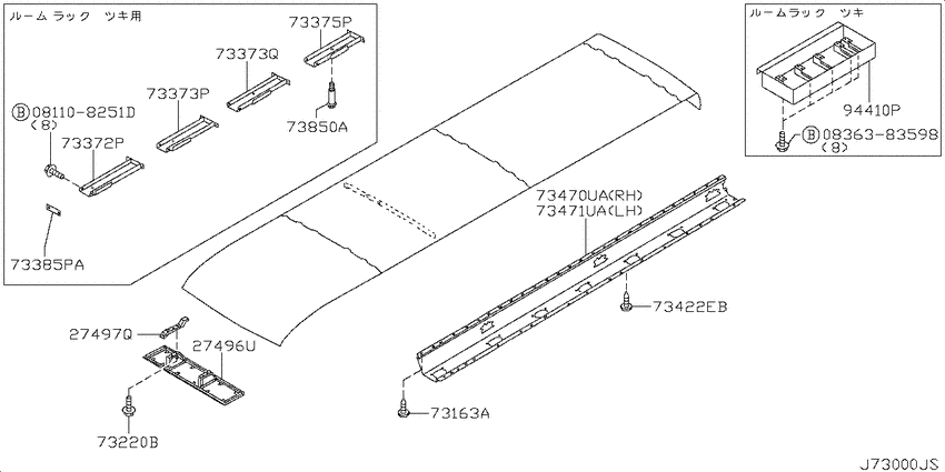 Roof panel & fitting