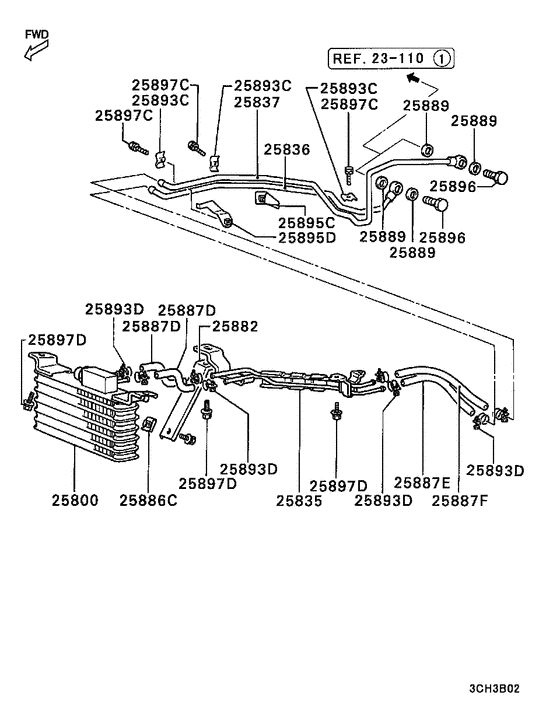 A/t oil cooler & tube