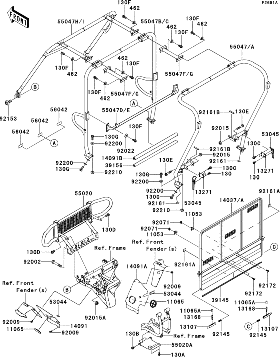 Guards/cab frame(1/2)(rdf/rdfa)