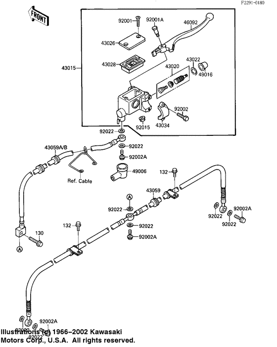 Front master cylinder
