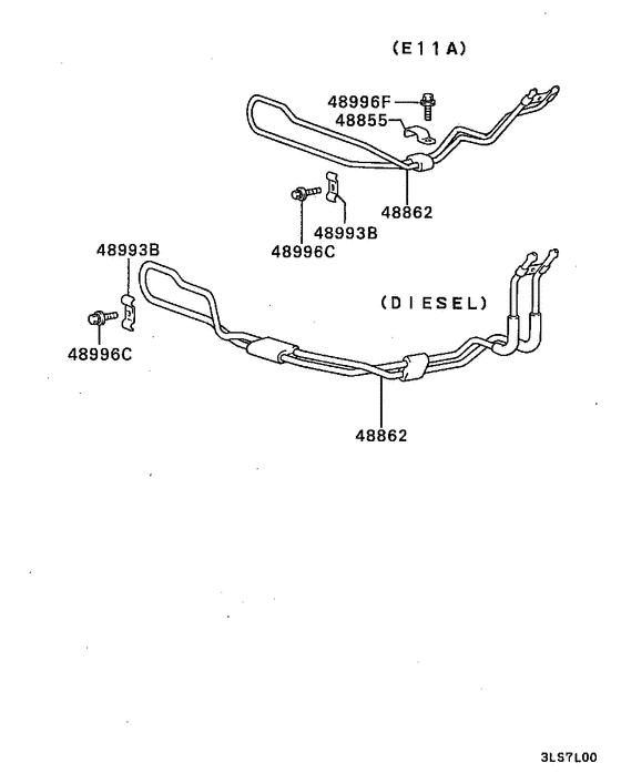 Power steering oil line