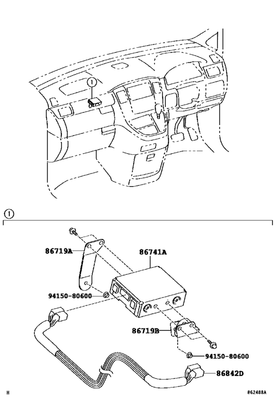 Telephone & Mayday for 2002 2008 Toyota ALPHARD/ VELLFIRE ANH10