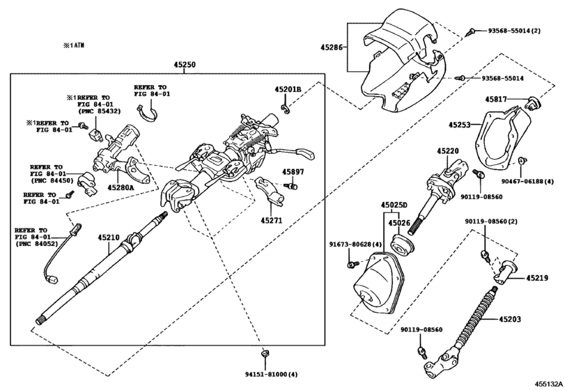 Steering Column & Shaft for 2010 - 2018 Toyota FJ CRUISER GSJ15 ...