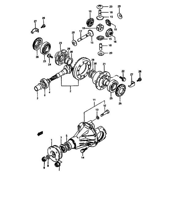 Rear differential gear for Suzuki SAMURAI SJ413 Caribbean sales