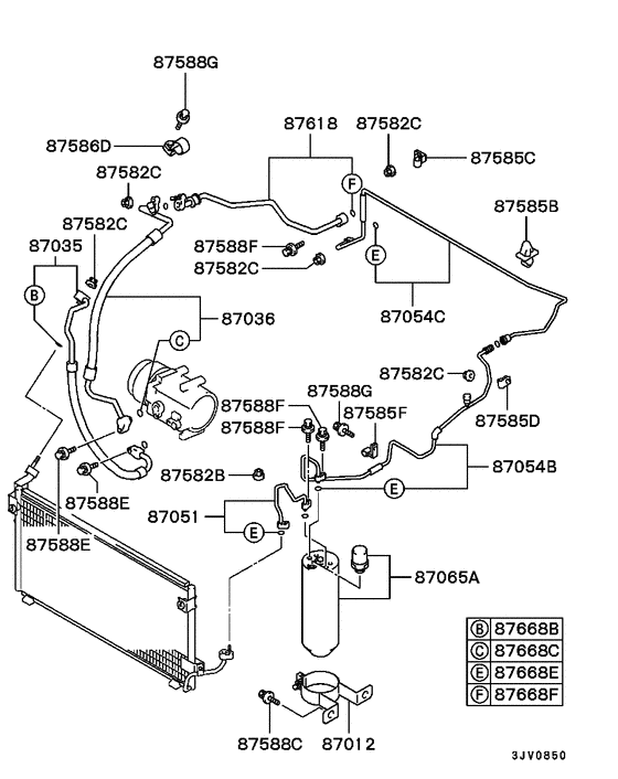 A/c condenser, piping