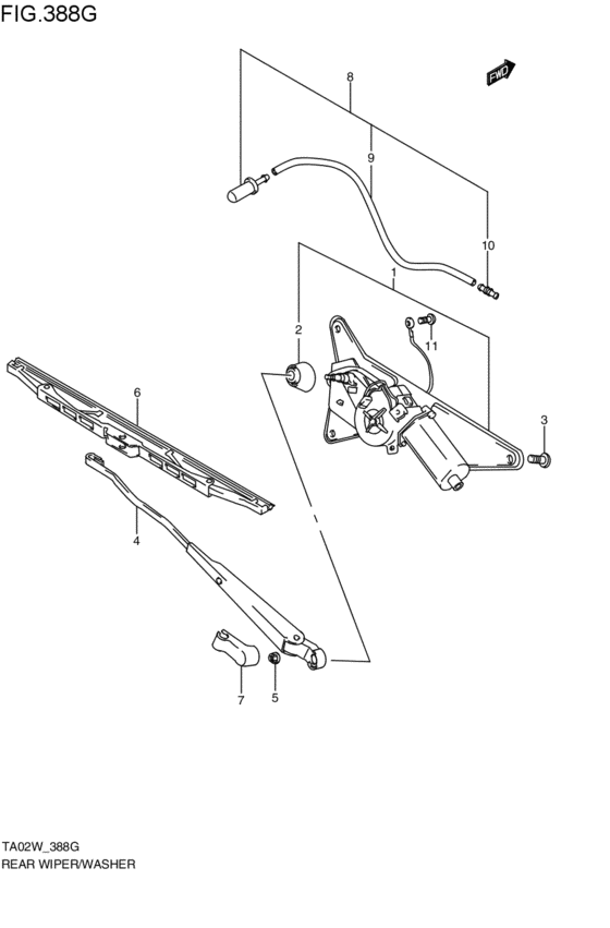 rear wind windshield wiper / washer