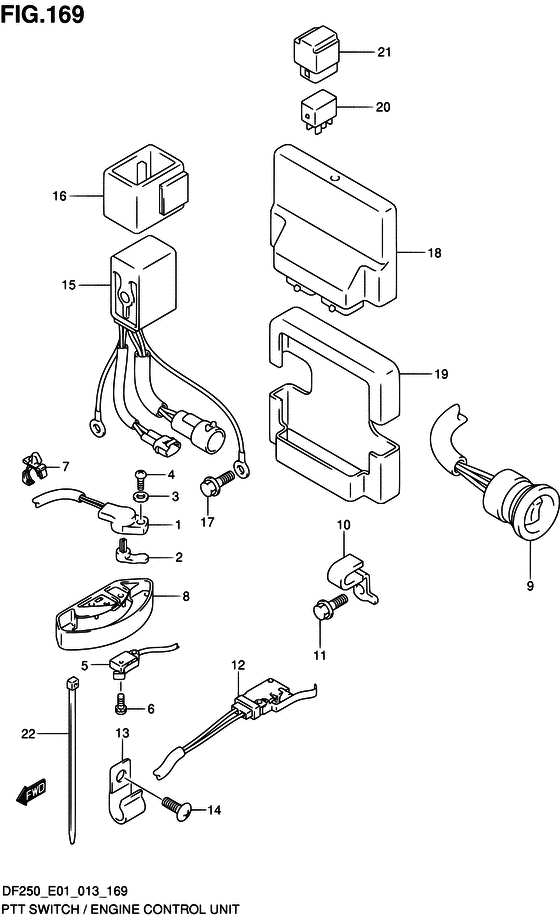 Ptt switch / engine control unit